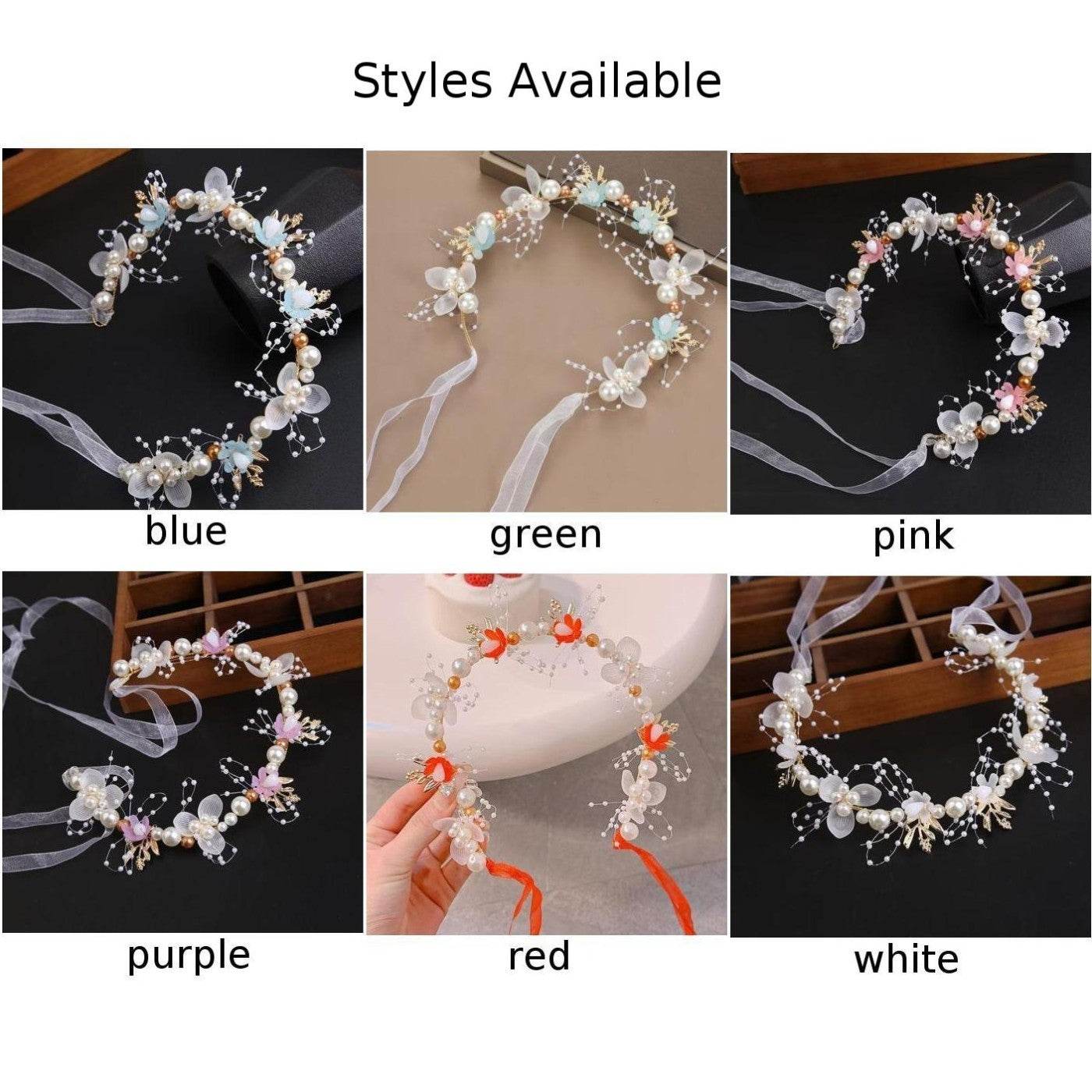 Golden Flower Pearl Hairband