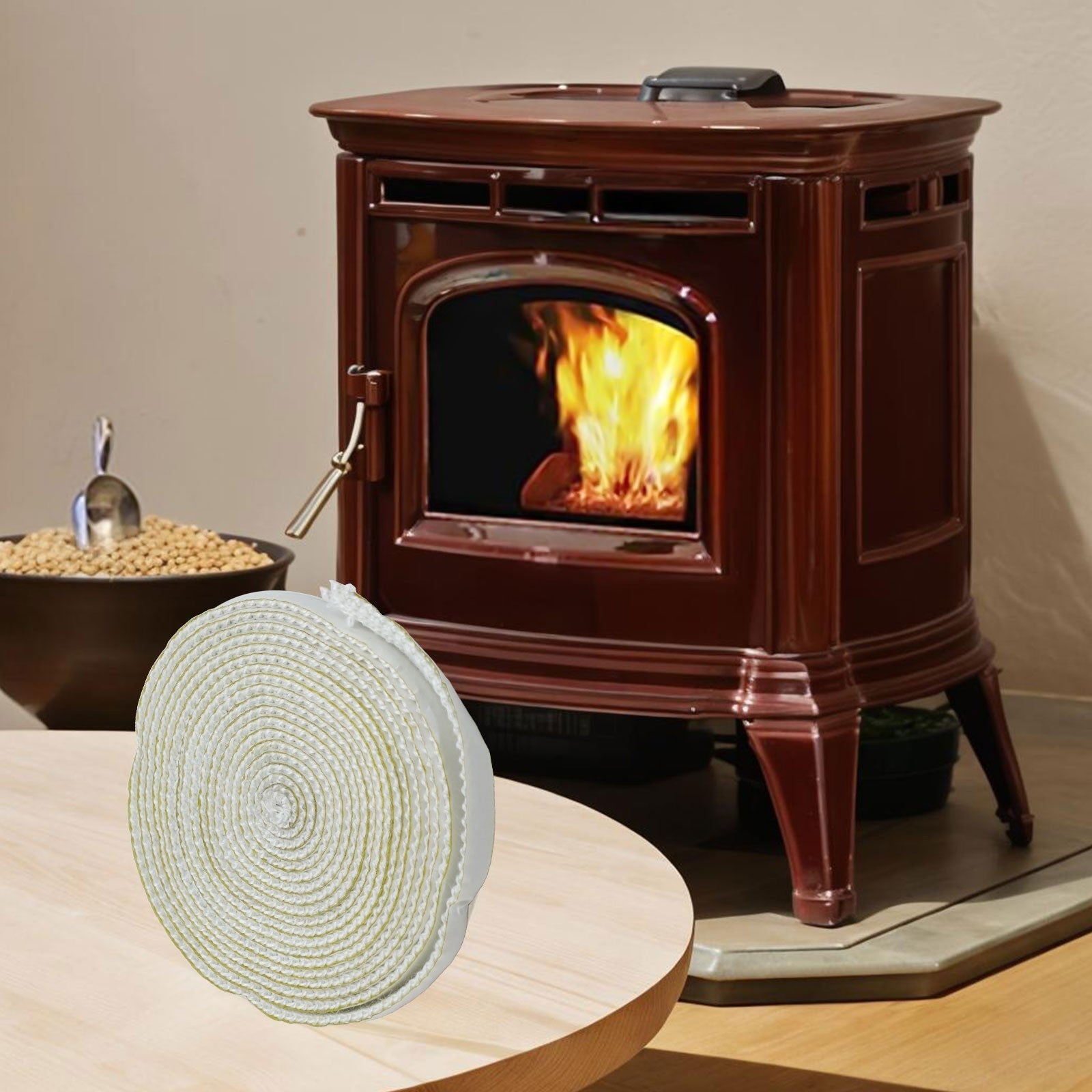 Flat Stove Rope High Temperature Resistance Fiberglass Flexi