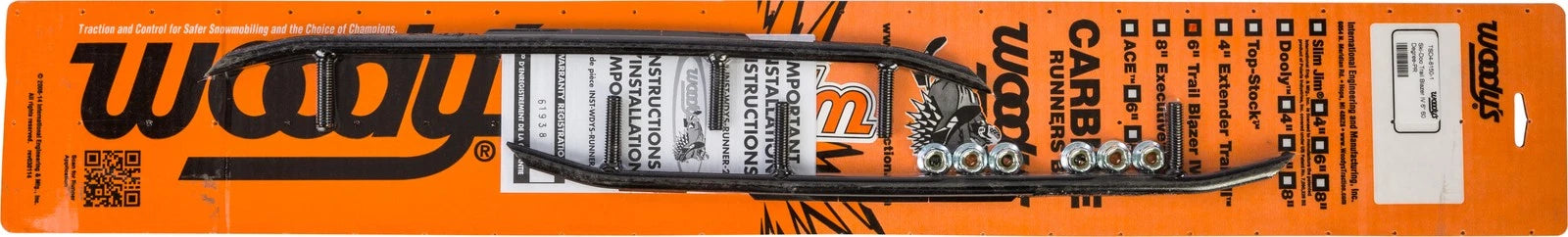 Woodys 6-inch Carbide Runners S D – Fits Ski-doo Formula Z & Skandic