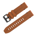 26mm Brown Leather Watchband Strap Quick Wristband For Garmin Fenix