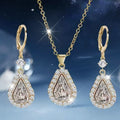 Teardrop Earrings Wedding Jewelry Set