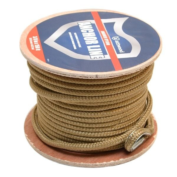 Attwood Boat Anchor Line G117588-1 3/8 Inch x 150 Ft Gold Nylon by Attwood