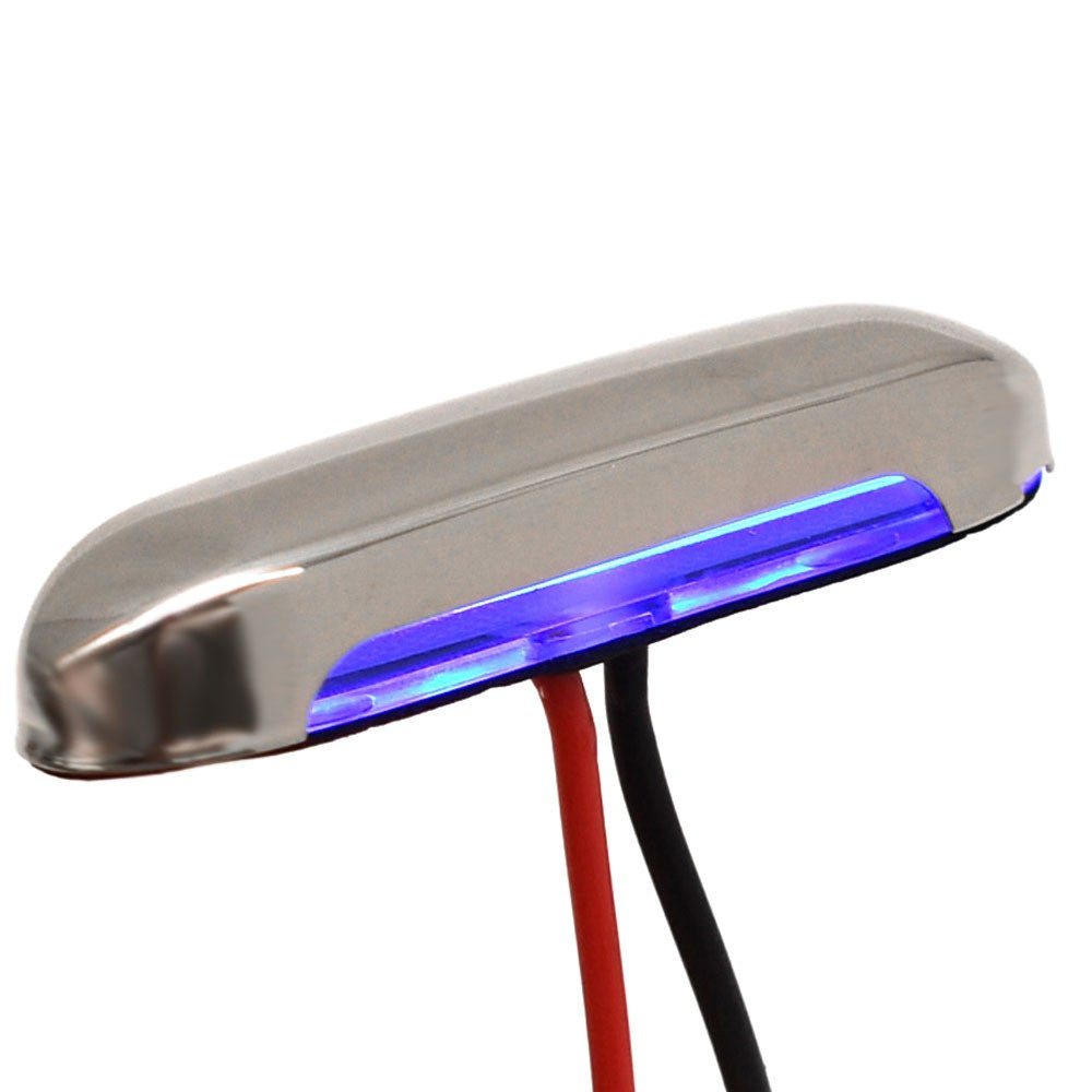 ITC Boat Bullet Courtesy Light SS W/ Blue LED by ITC
