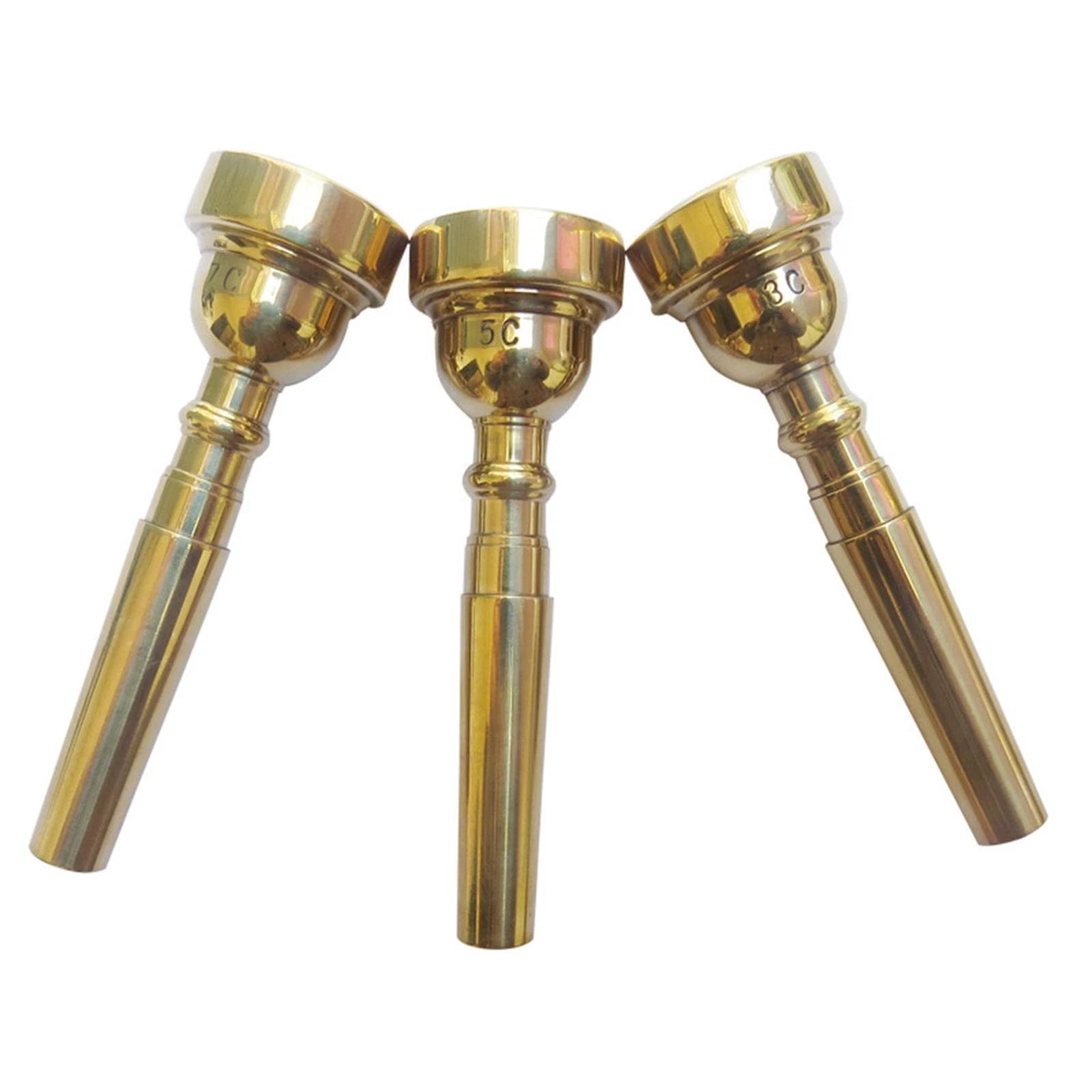 3c/5c/7c Professional Brass Trumpet Mouthpiece For Bach Gold Coated