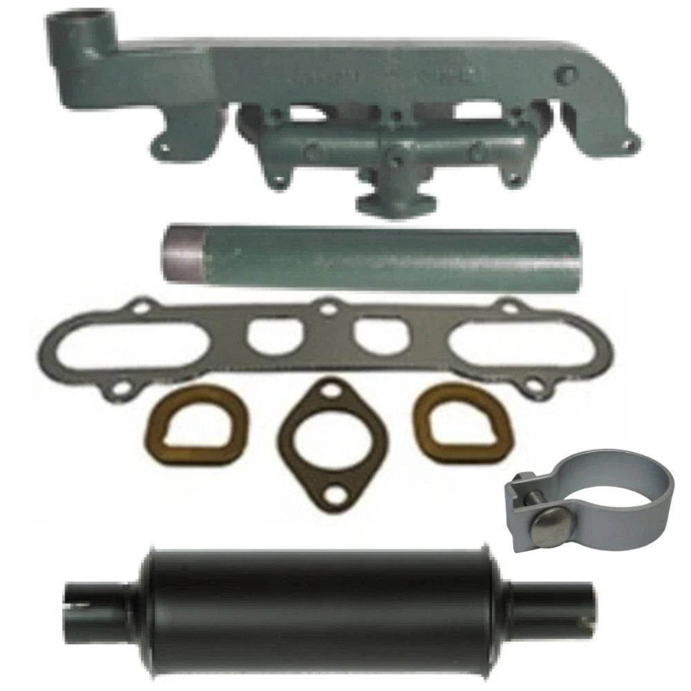 Manifold & Muffler Kit Fits John Deere 1010 Gas Tractor At13134,