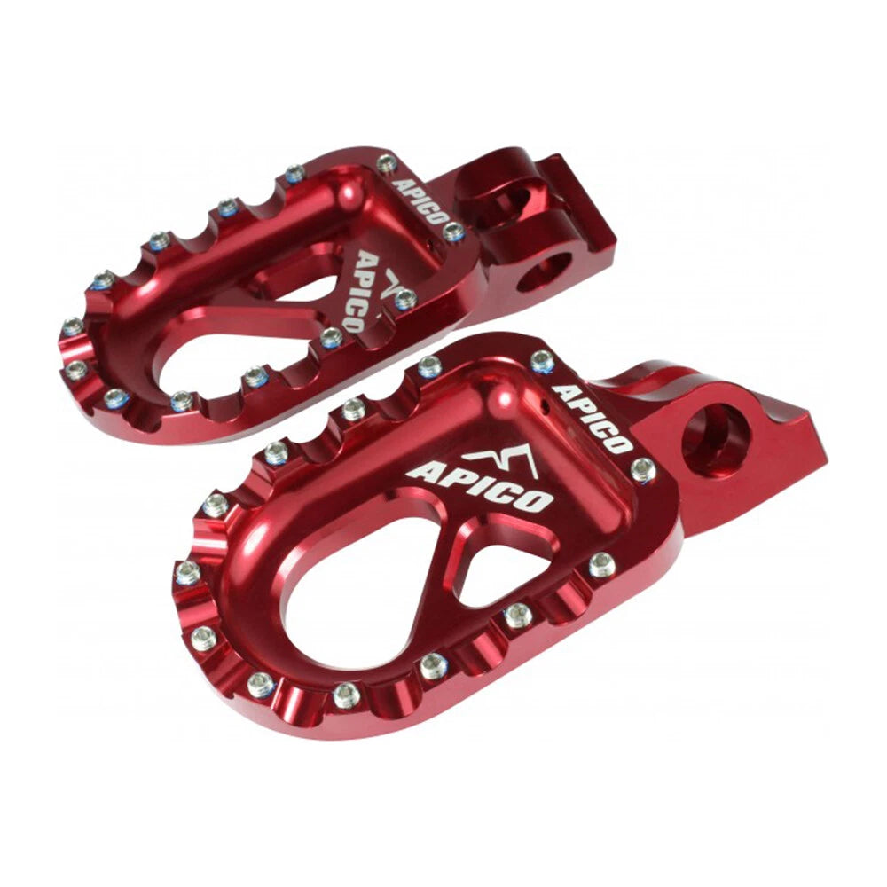Apico Foot-pegs Cnc For Montesa 4rt 250 260 300 301 Red