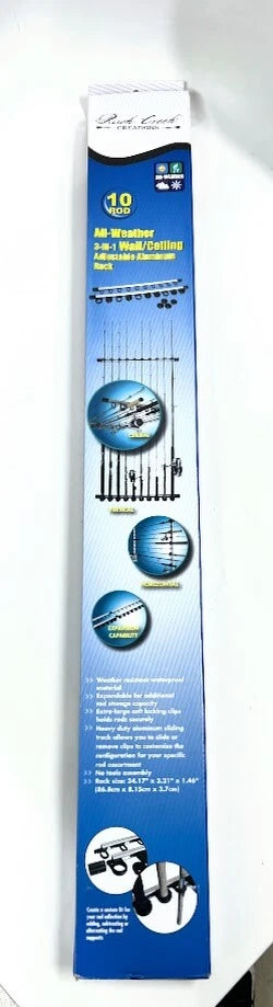 Rush Creek Creations 858316006717, Aluminum 10 Rod Wall/ceiling Rod