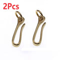 S Retro Solid Brass Keychain Key Ring Belt U Hook Wallet Chain Fish