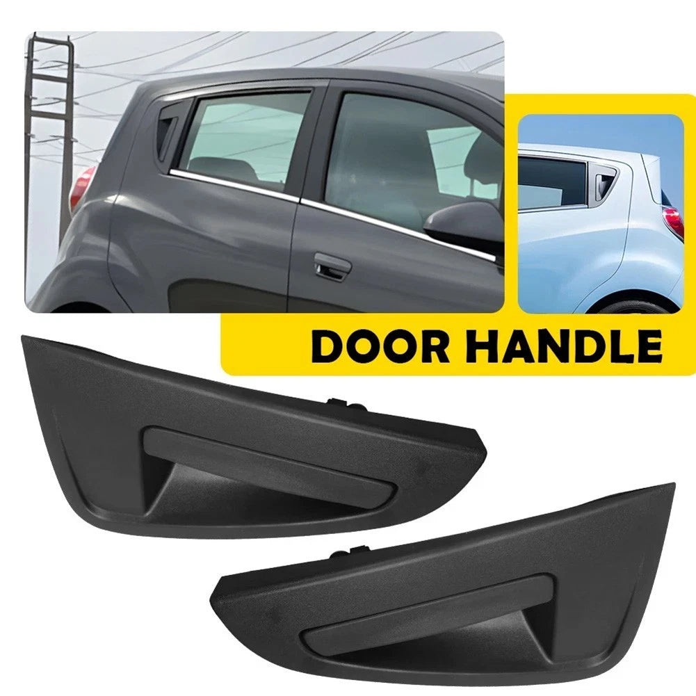 Exterior Door Handles Set 2pcs For Chevrolet Spark 2010-2015 Black
