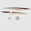 Rinker Boat Graphic Decals | 270hp Yamaha Red Black (Set Of 6)