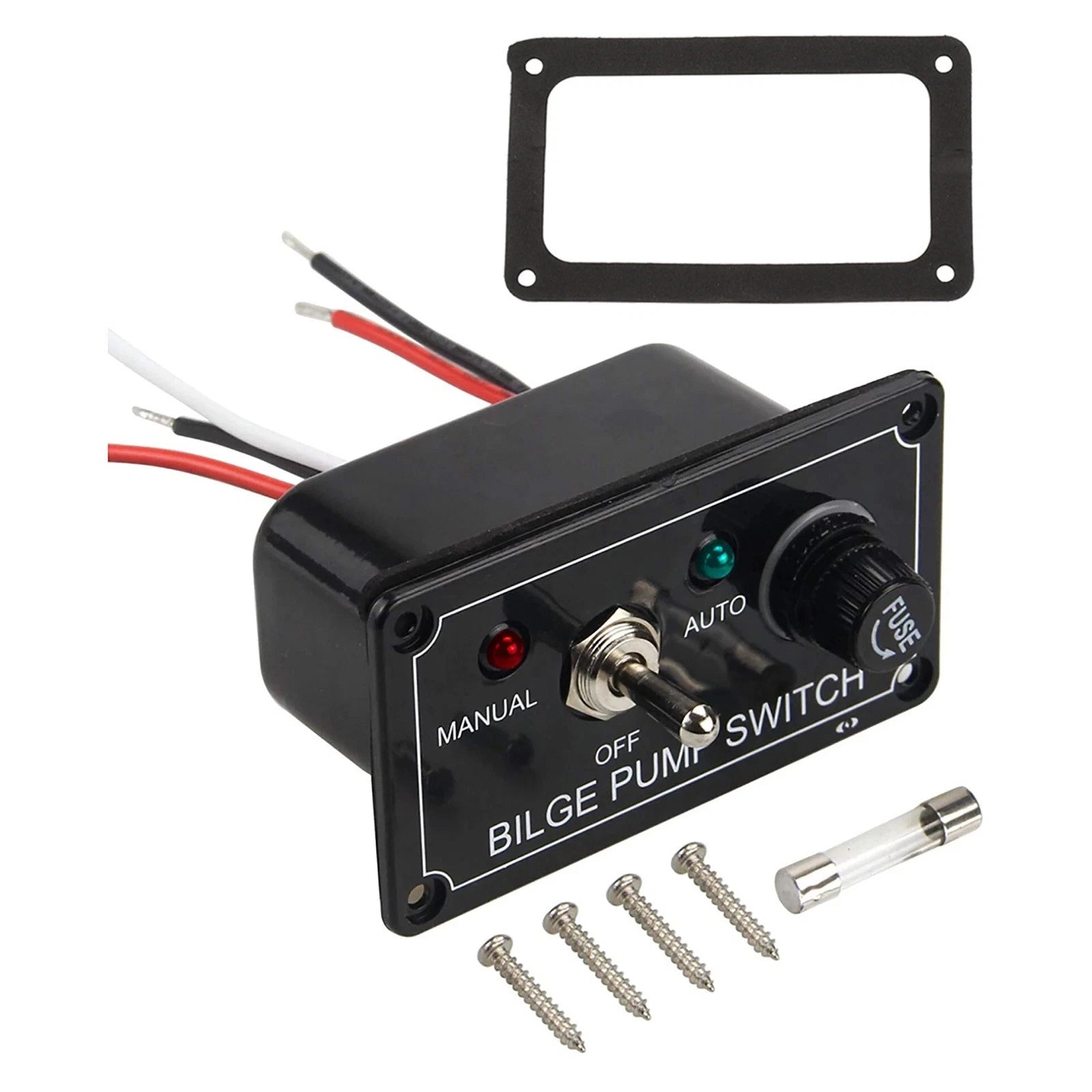 Marine 12V 5a Bilge Pump Switch Rocker Control Panel For Boat Yacht