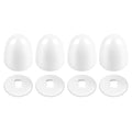 Universal Toilet Bolt Caps Premium Plastic Long Lasting 4 Pack Hide