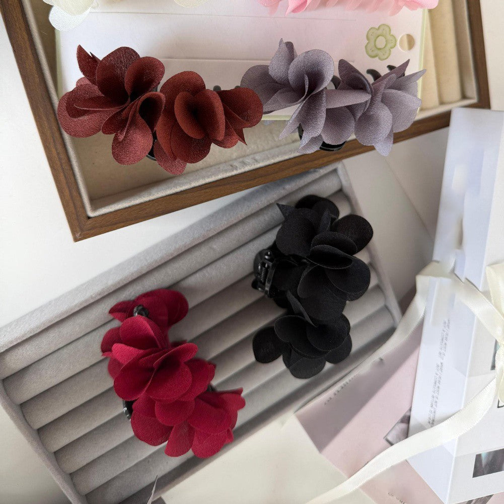 Black Rose Claw Clip Hair Clip
