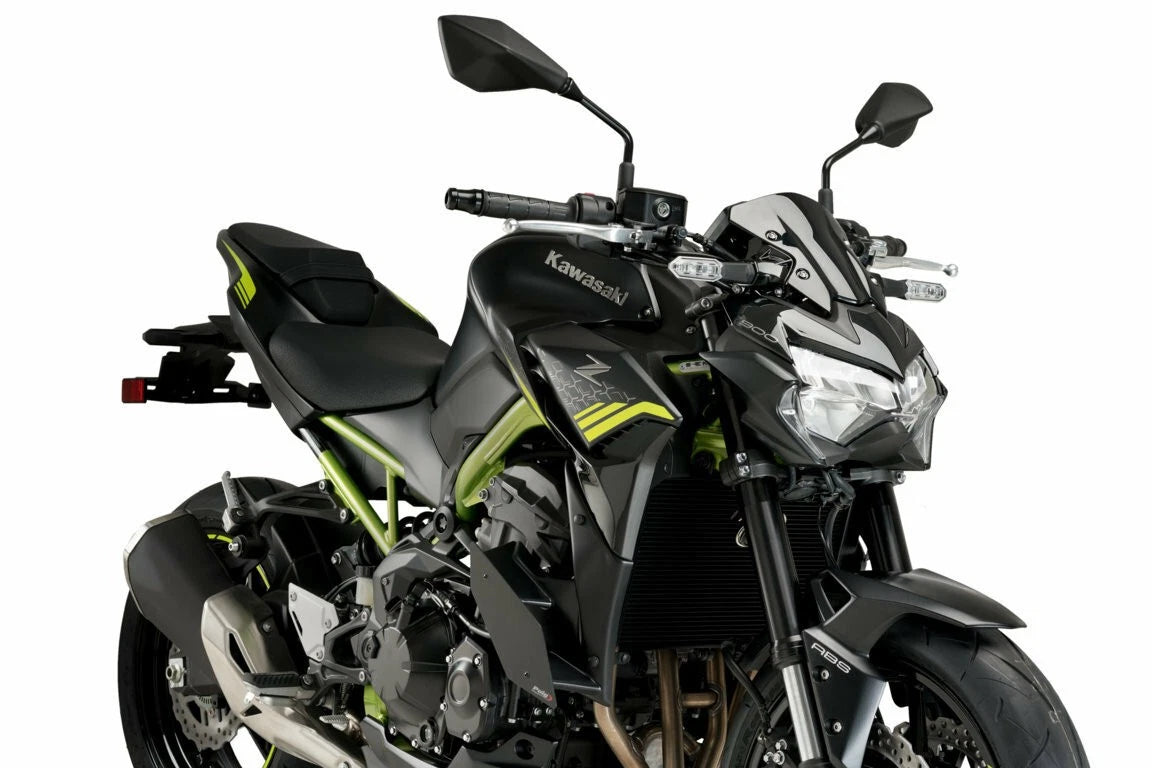 Puig Downforce Side Spoilers Black For Kawasaki Z900 2017-2022