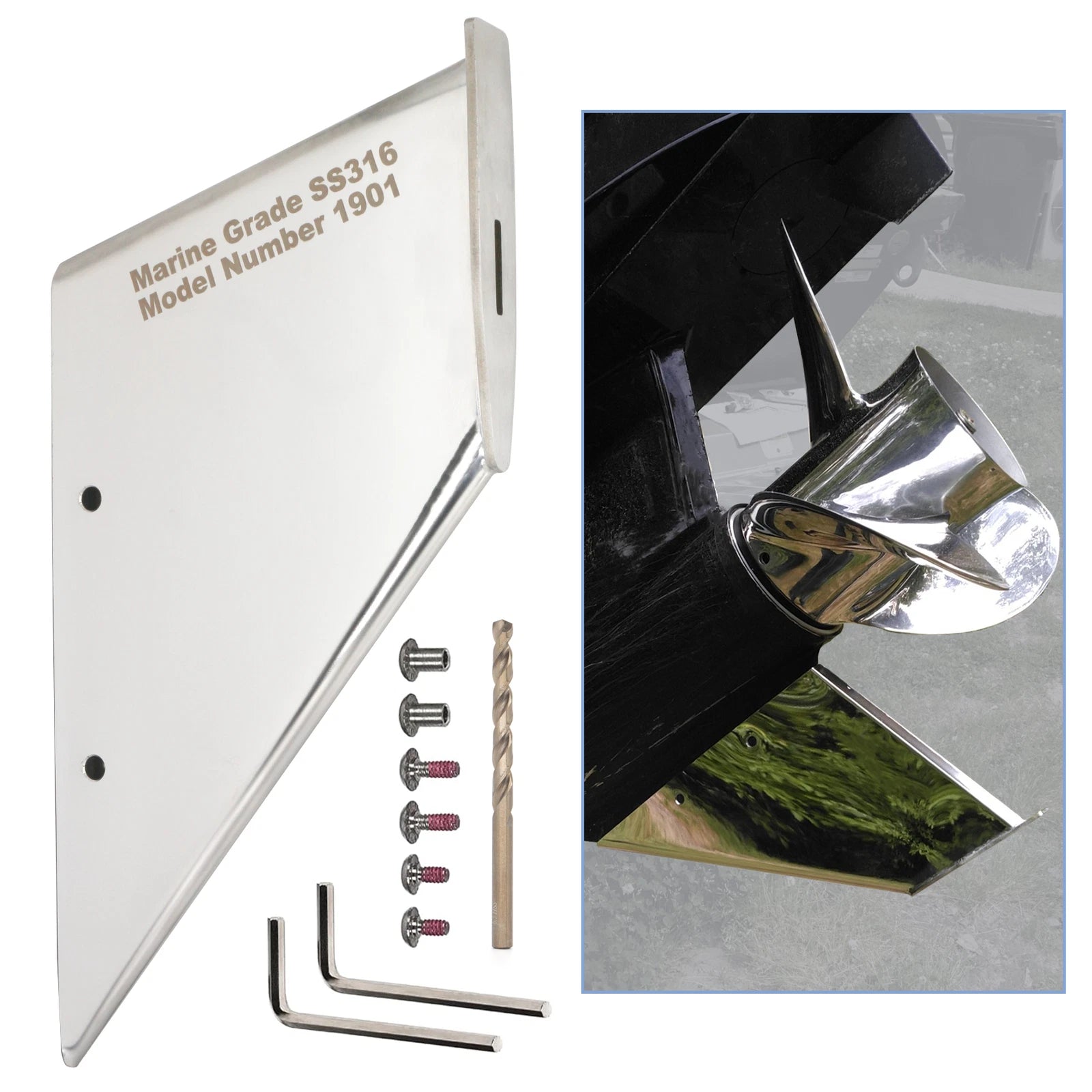 Stainless Steel Skeg Guard Protector for Mercruiser Alpha 1 Gen2 (1991-2023)