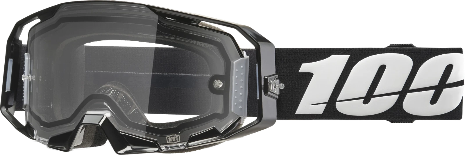 100 Percent Armatic Enduro Moto Goggle Black Clear Lens Offroad