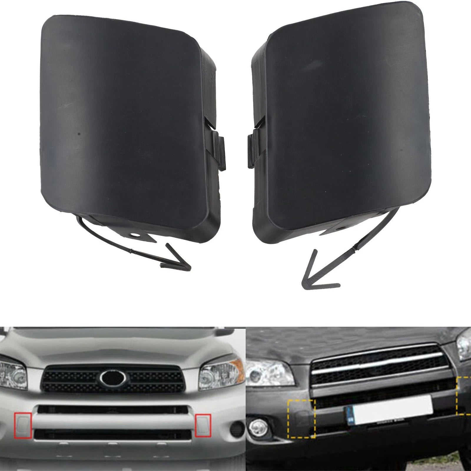 Tow Hook Cover Cover For Toyota Rav4 2006-2008 Front Left Right 1 Pair