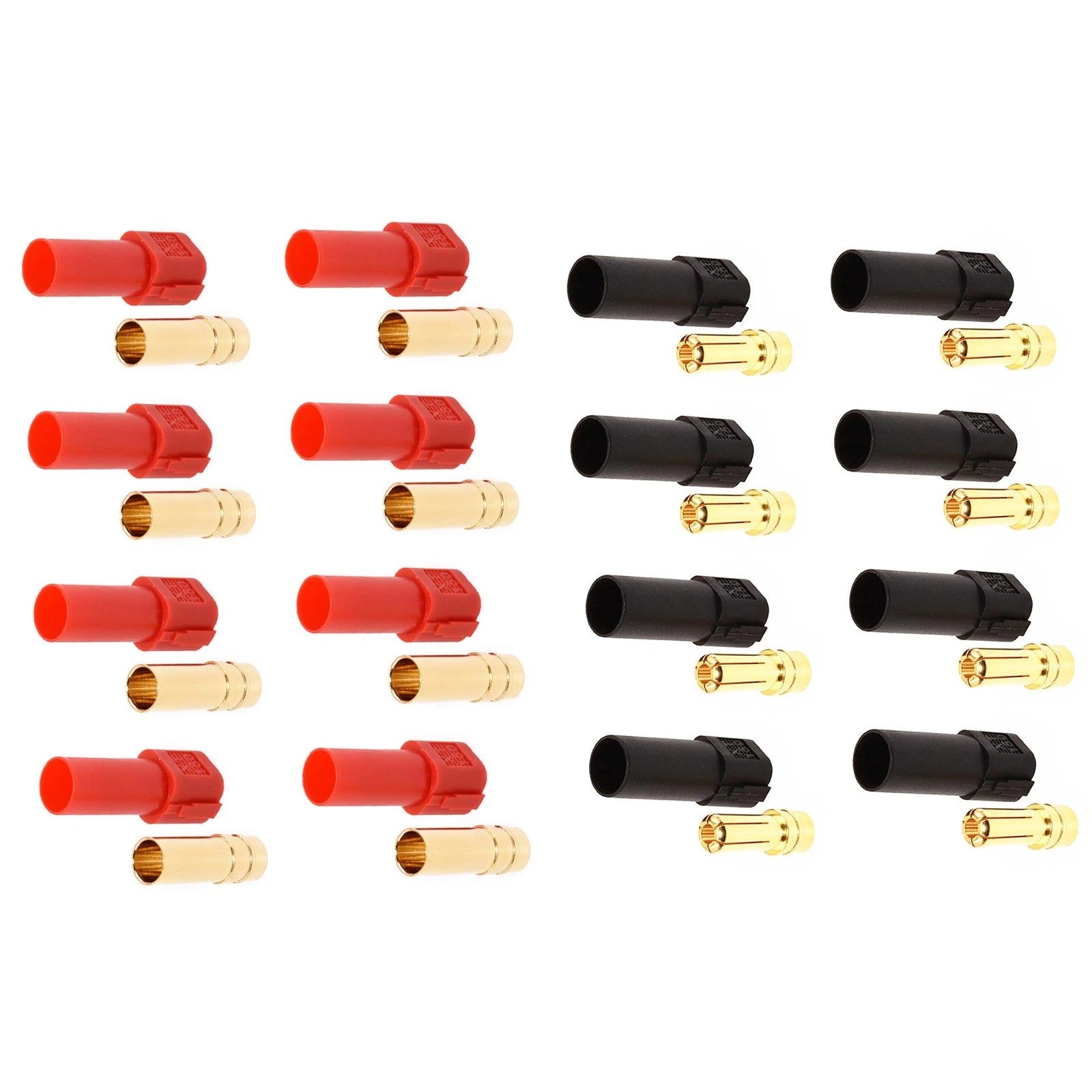 8pairs Xt150 Banana Bullet Adapter Male Female For Fpv Racing Rc Lipo