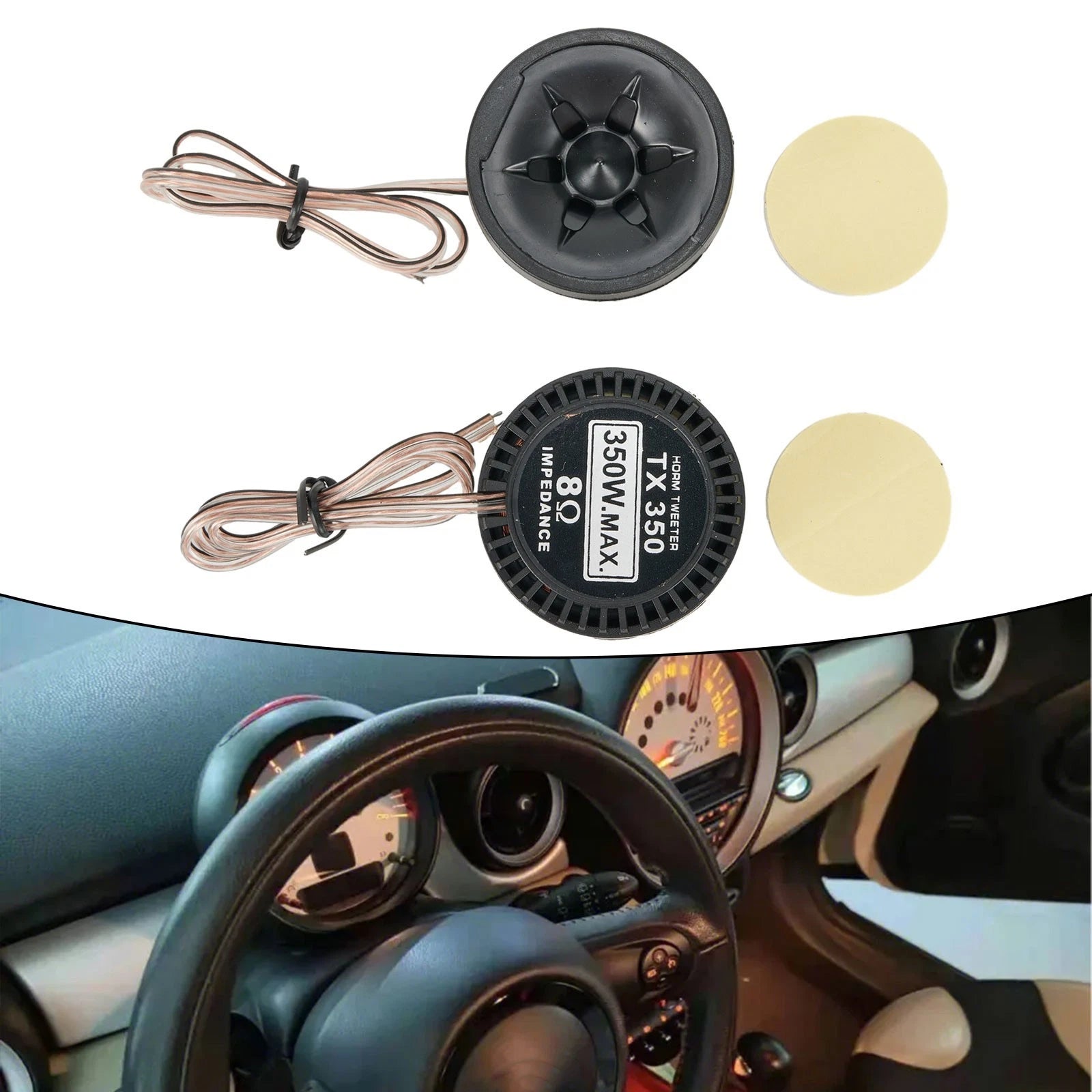 Exquisite Design 2pcs 350W Car Audio Tweeter Suitable For Car Audio