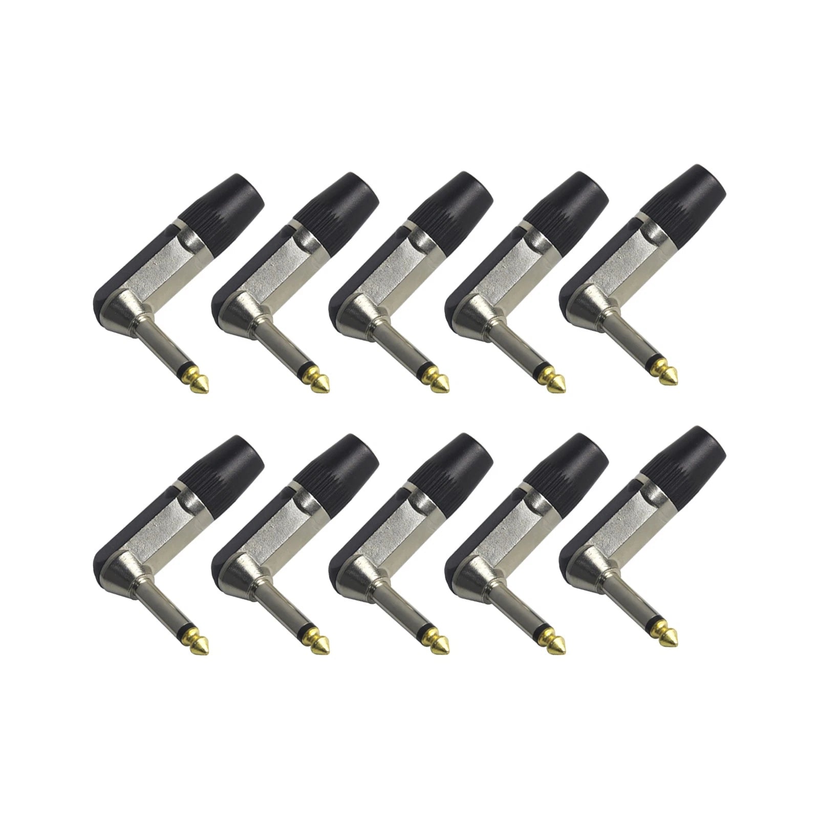 6.35mm 1/4" Jack Mono Male Plugs Guitar Cable L Shape Right Angle