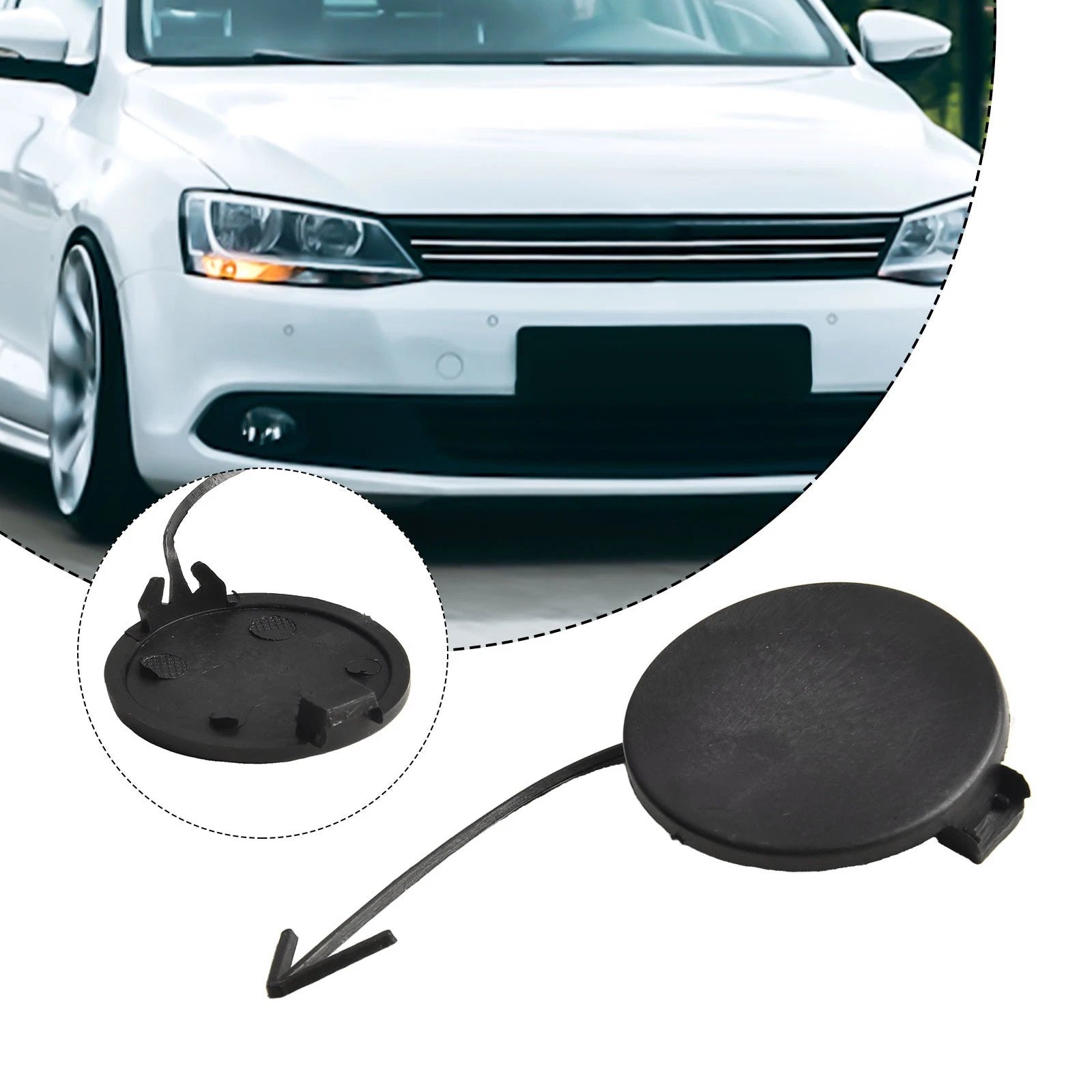 Front Bumper Tow Hook Cover For For Jetta Mk6 2011 To 2014 Replacement