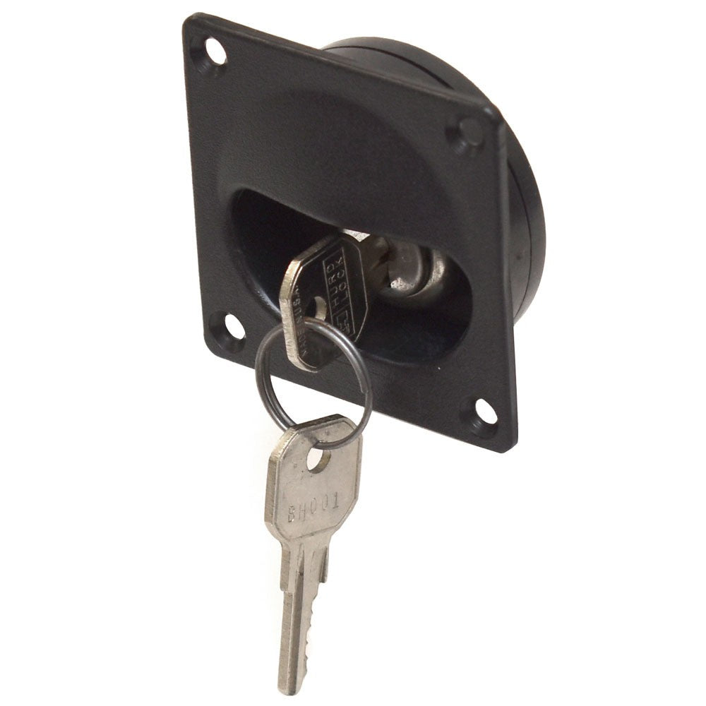 Locking Boat Access Hatch Latch with Keys 2 1/4 Inch
