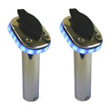 Sea Sense Boat Rod Holders 50091525 | Blue Led 30° Stainless (Pair)
