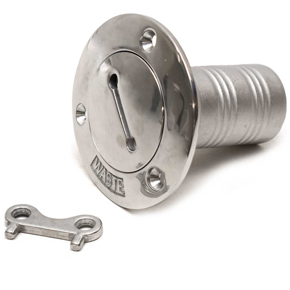 Waste Deck Fill Boat Key 1 1/2 Inch Stainless Steel