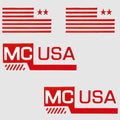 Mastercraft Raised Decals 8 Inch Red MC USA by Mastercraft