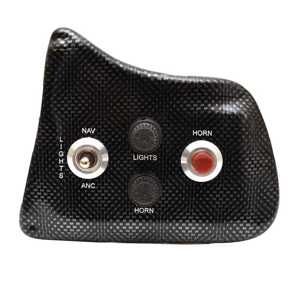 Tracker Boat Switch Panel 169384 5 1/2 x 4 5/8 Inch Carbon Fiber by Tracker