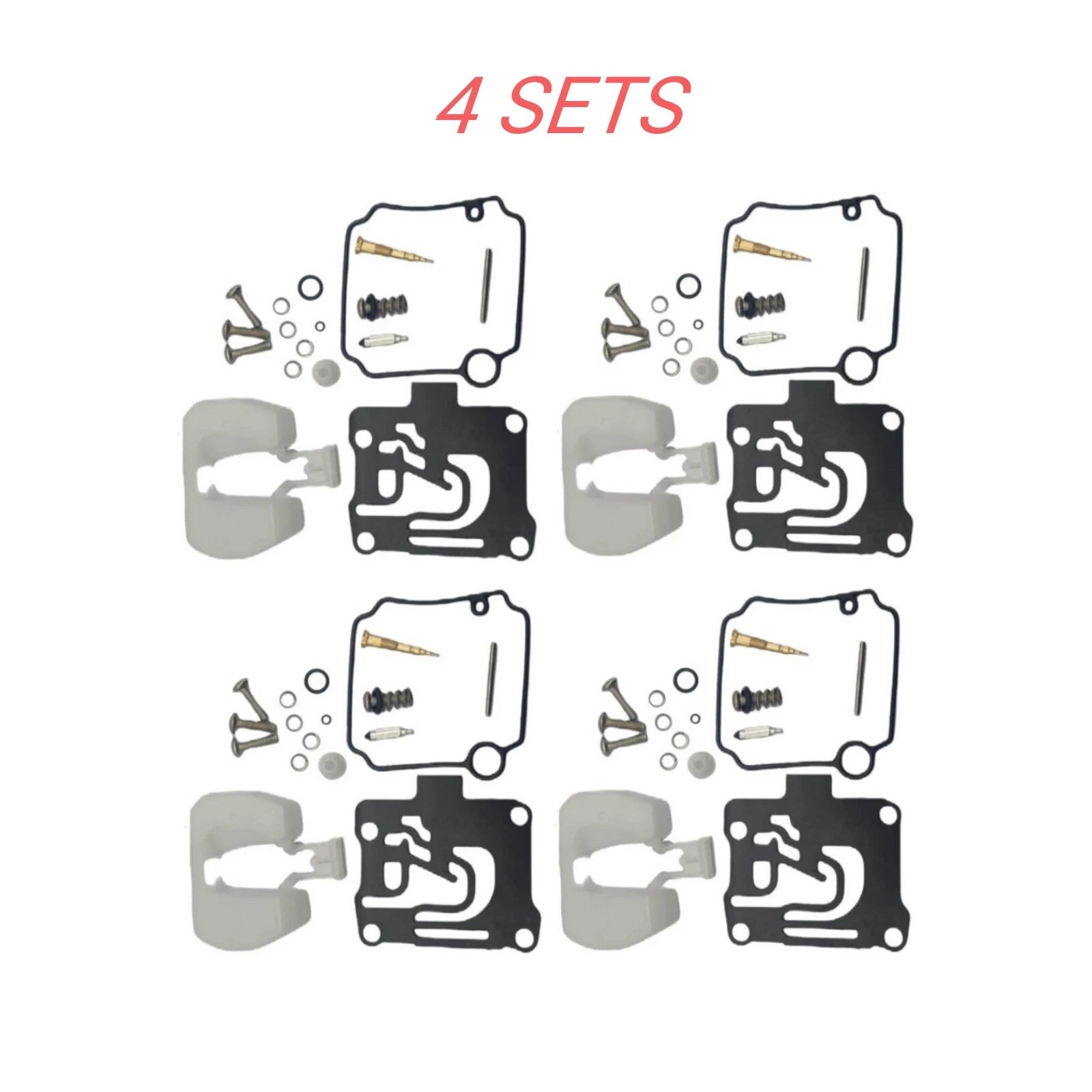 4sets Carburetor Rebuild Kit For Yamaha F50-t50hp 4 Stroke 01-04