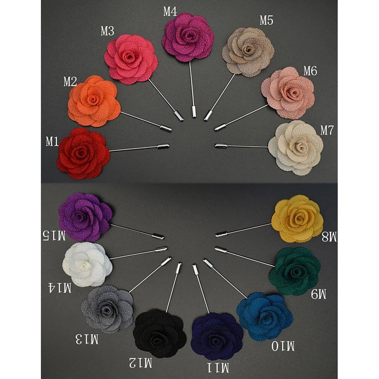 10*men Nice Lapel Flower Daisy Boutonniere Stick Brooch Pin Suit
