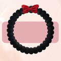 Winter Steering Wheel Cover Soft Bow Design Plush Material For 36cm