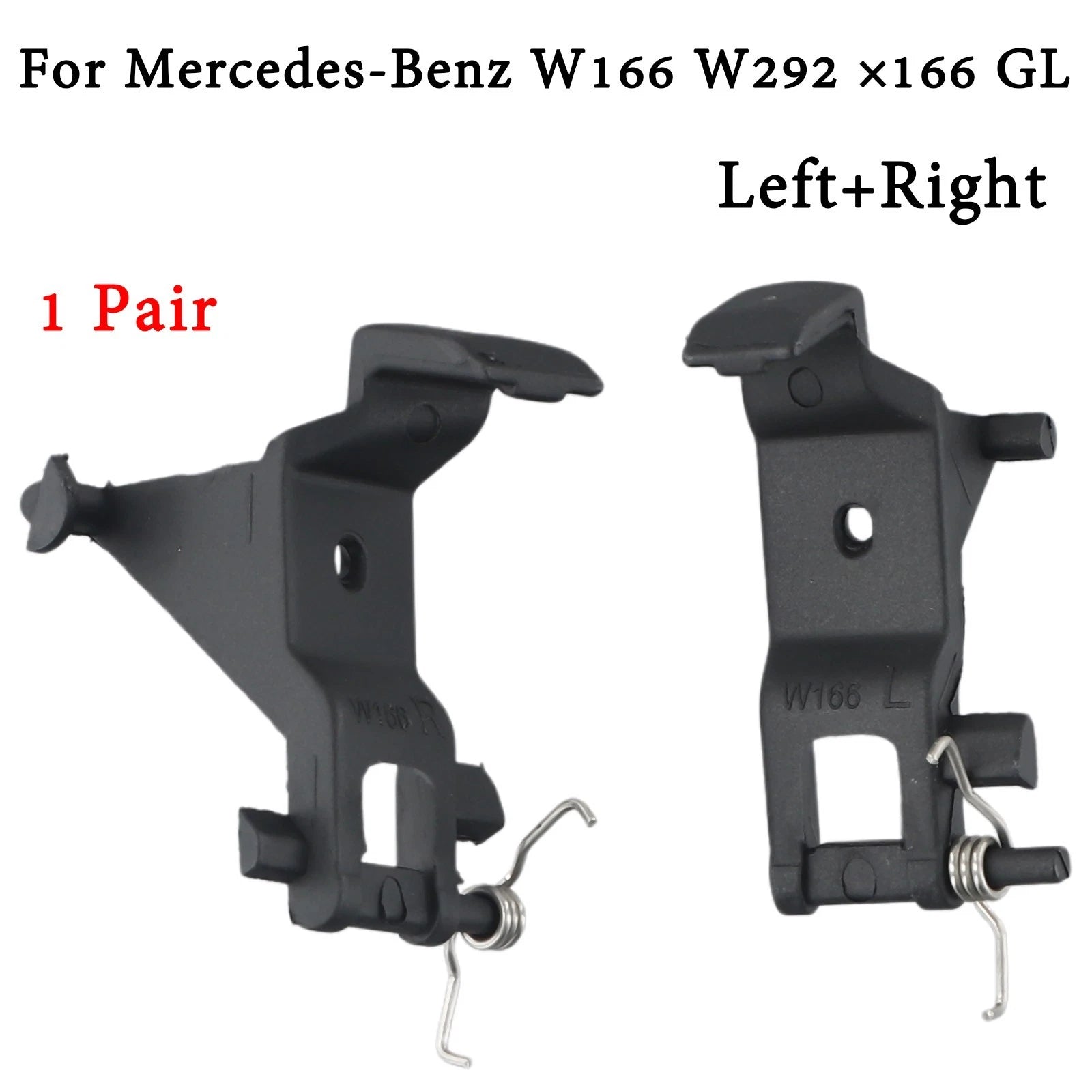 Armrest Latch Clip A1666804103 Black Car Accessories Kit Left+right