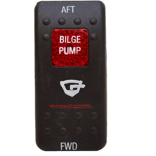 Carling Boat Rocker Switch Cover | Lund Aft/fwd Bilge Pump Red