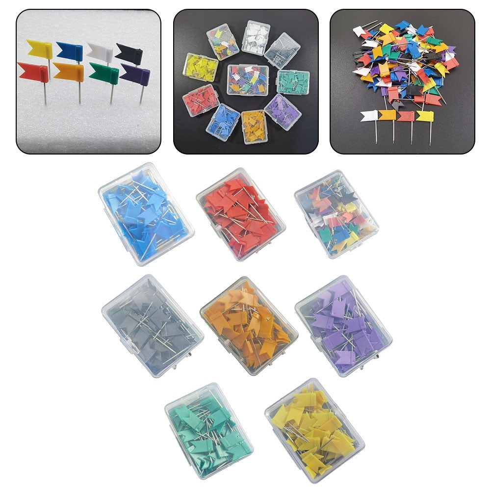 Colorful Flag Tacks Push Pins Portable