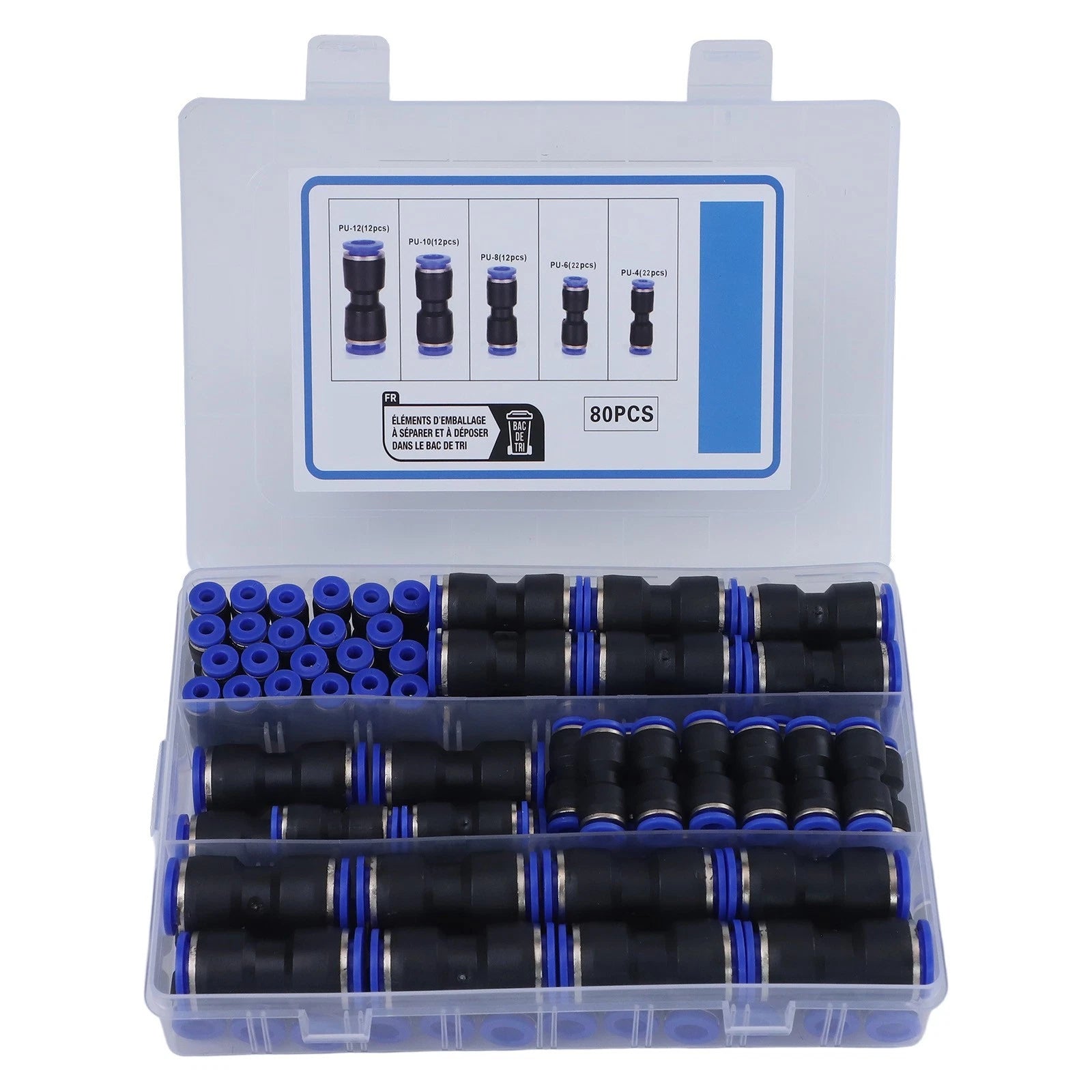 Simplified Solutions With An Assorted Set Of 80 Quick Connect Fittings