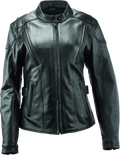 Kuryakyn River Road Race Leather Jacket For Women - Black, Xl,