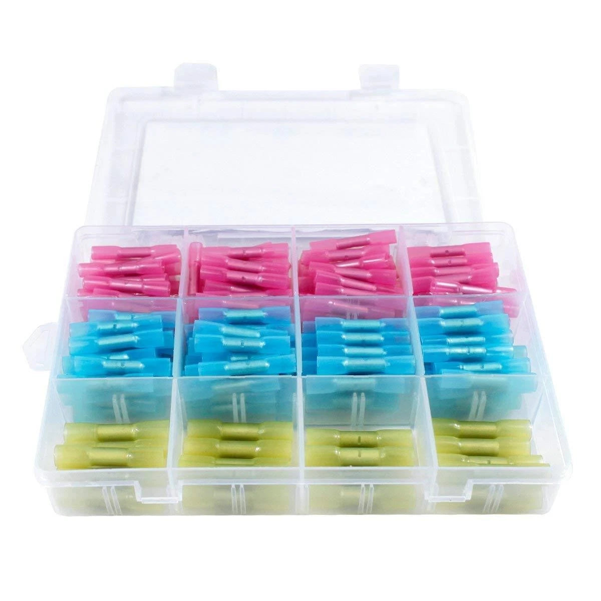 200pack Electric Solder Seal Wire Connecter Heat Shrink Butt Terminal