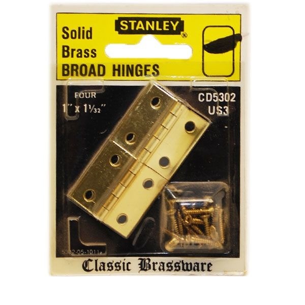 Stanley Boat Broad Hinges 1 x 1 1/32 Inch by Stanley
