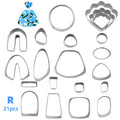 Polymer Clay Cutters Set Earring Jewellery Cutting Mold Tool Findings
