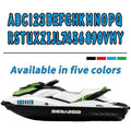 Boat Registration Decals Custom Numbers Letters A-Z & 0-9 Blue 4 Sets