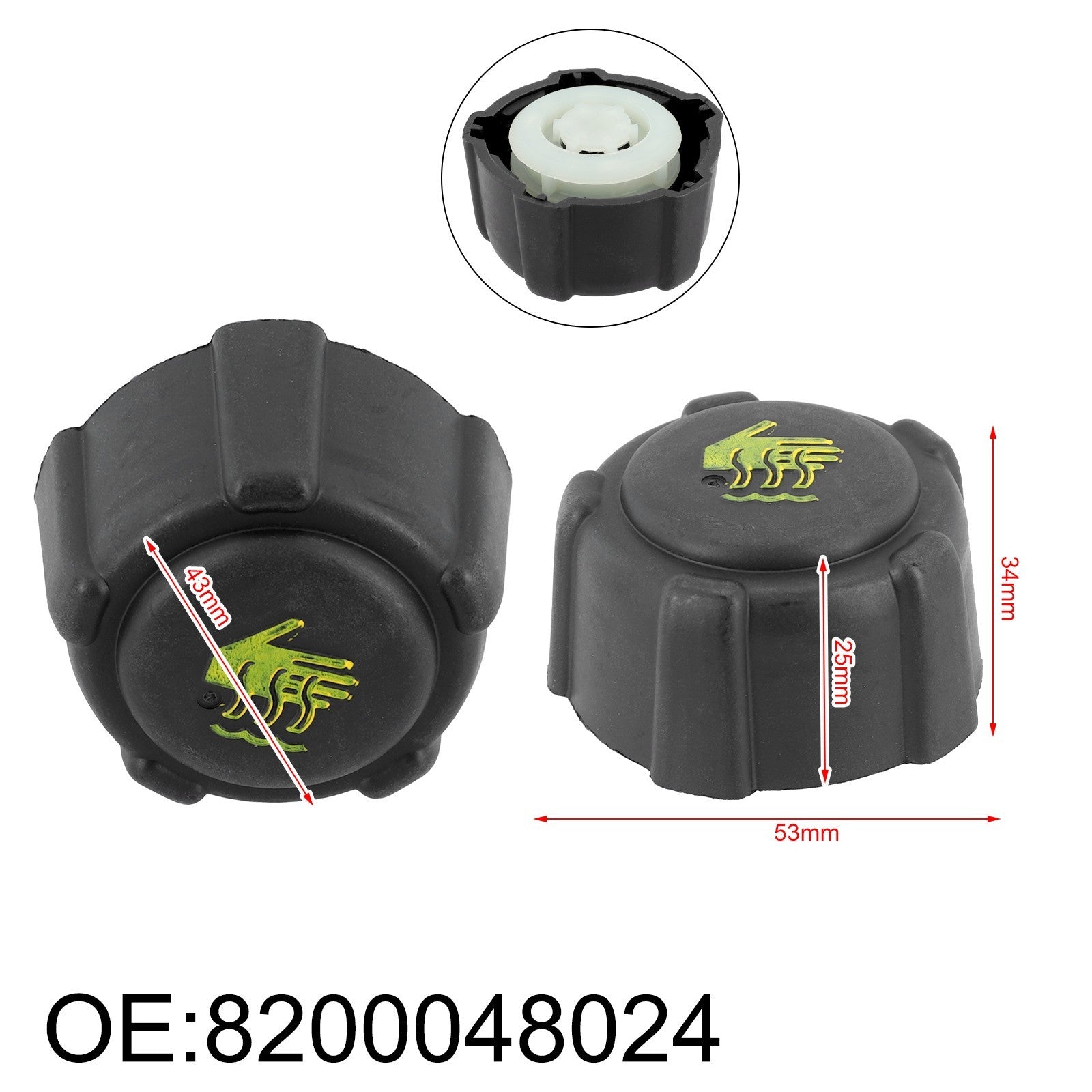 Black Water Tank Cap 91166192