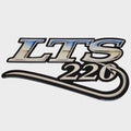 Triton Boat Raised Emblem Decal 210015 | LTS 220 Sticker Silver Black 