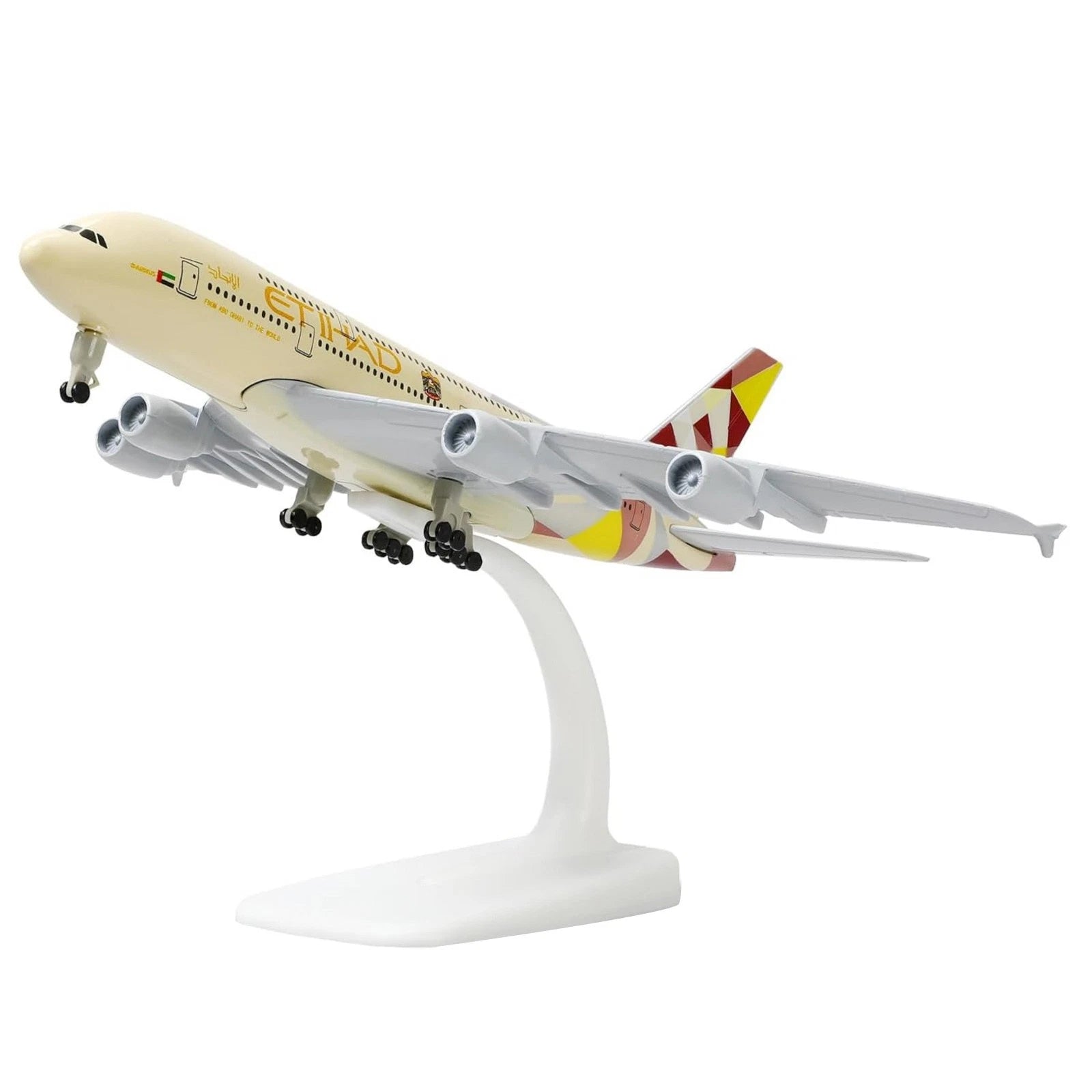 20cm Diecast Alloy 1/300 Scale Etihad Airlines A380 Model Collection