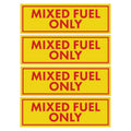 Mixed Fuel Only Stickers Vinyl Decals Gas Oil Mixture Can Labels
