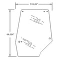 Cab Glass - Upper Left Hand Door Fits Case Ih 5250 5140 5240 5120
