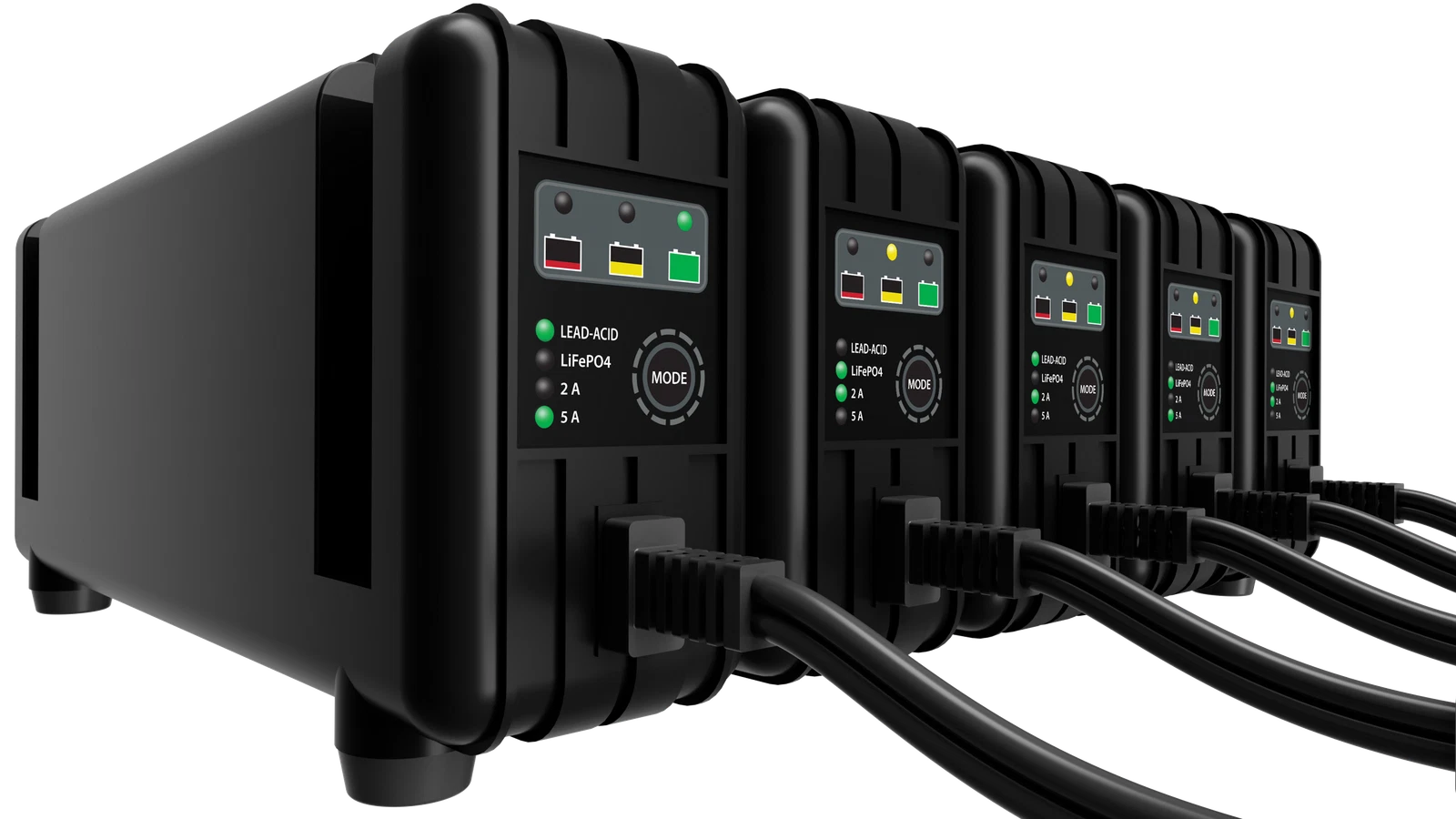 Fire Power 5 Bank 12V Battery Charger 2a/5a For Lead-acid & Lithium