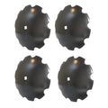4 Pack Aftermarket Notched Disc Harrow Blades 16" Fits 1" X 1 1/8"