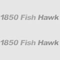 Crestliner Boat Brand Decals | 1850 Fish Hawk Silver Stickers by Crestliner